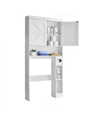 Over-Toilet Storage Cabinet with Adjustable Shelf for Bathroom Organization