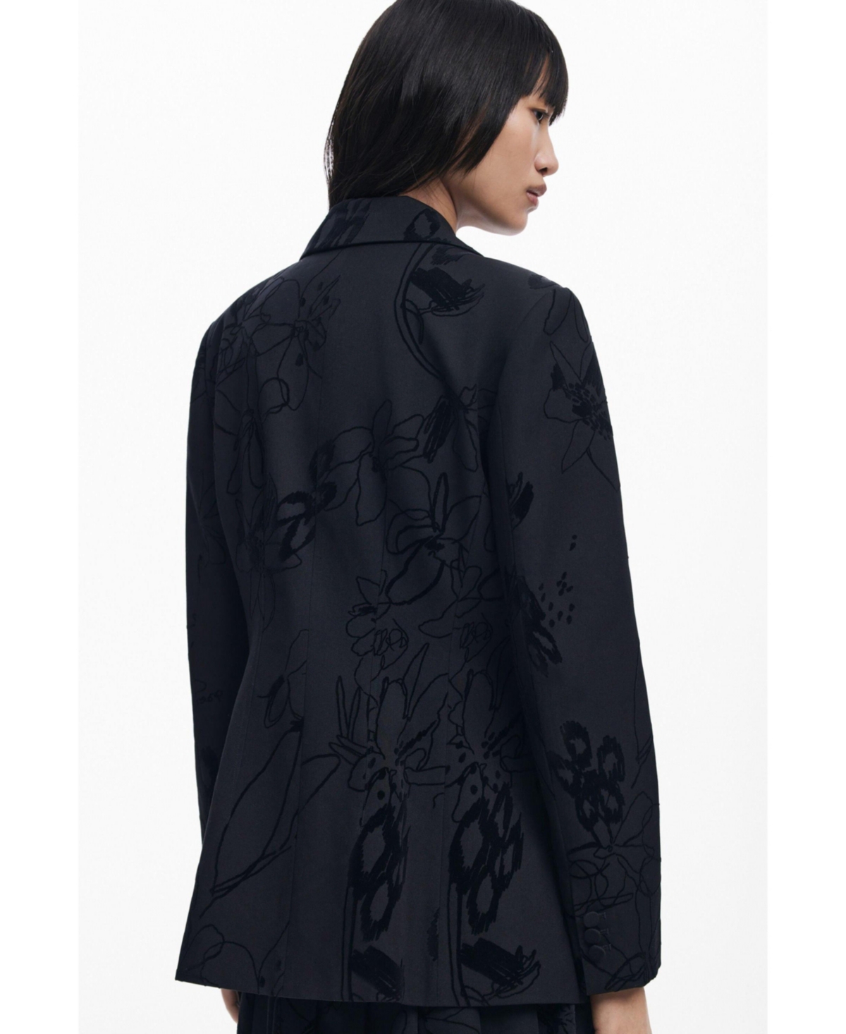 Desigual Women's Blazer with velvet details