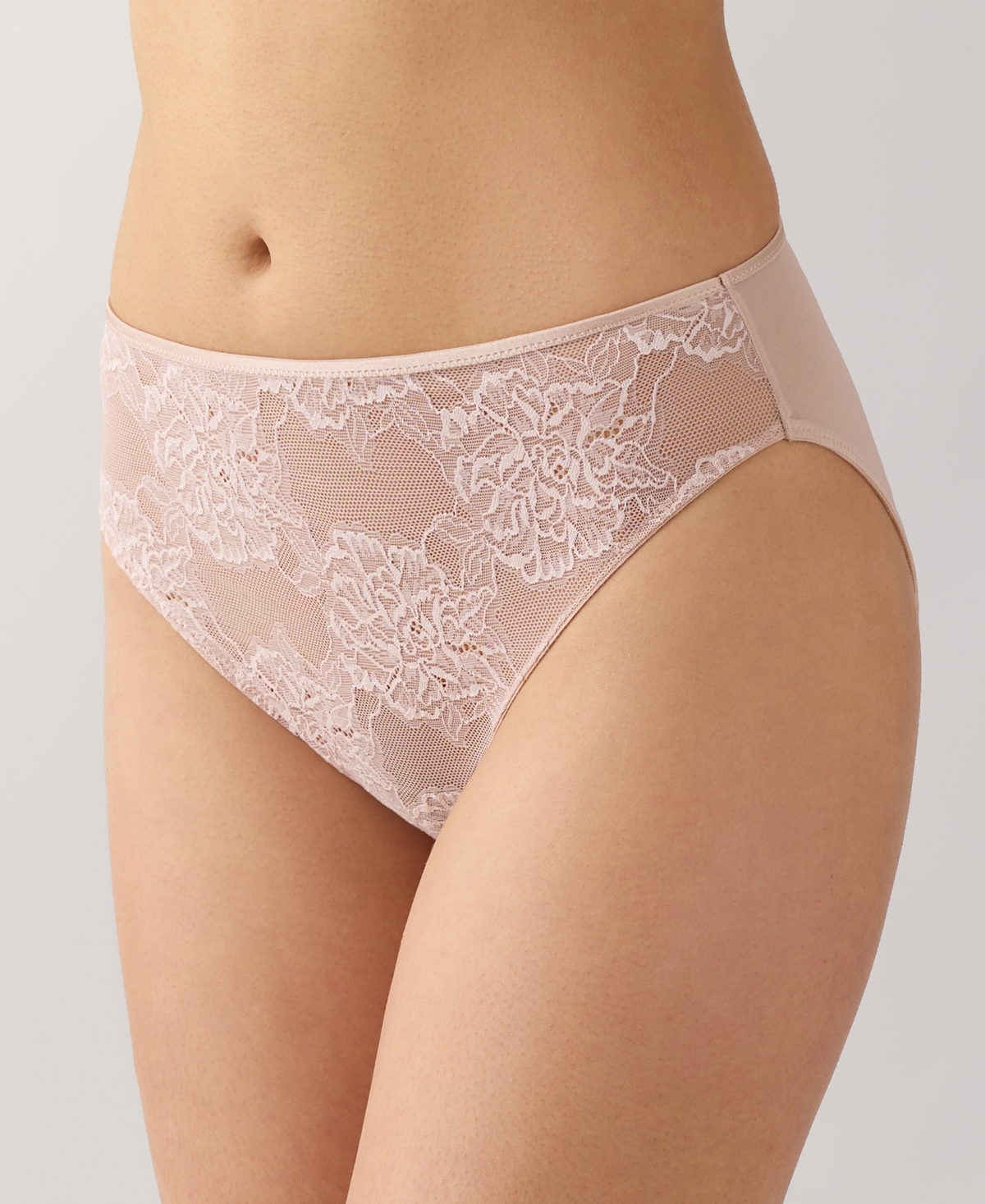 Wacoal Women's Full Bloom Sheer Mesh Hi-cut Brief In Neutral