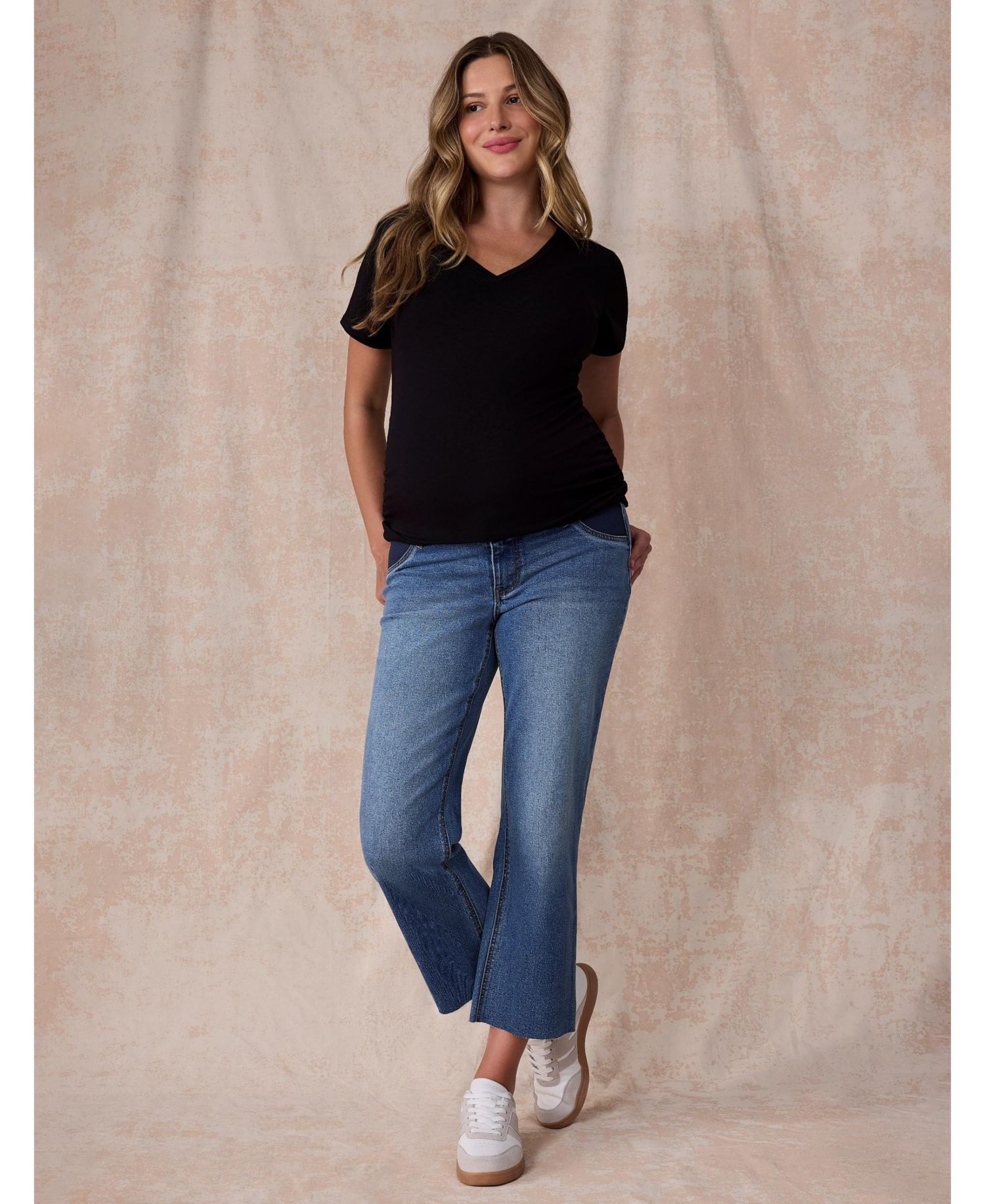 Women's Under the Belly Wide Leg Crop Jeans - Motherhood