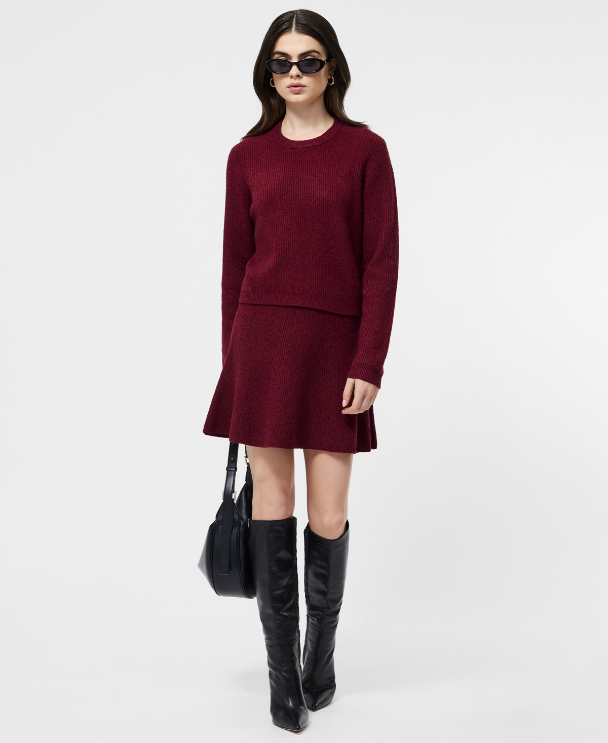 French Connection Vhari Knit Classic Sweater  Knitwear In Red