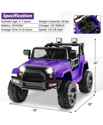 12V Kids Ride On Truck Car Electric Vehicle Remote with Music & Light