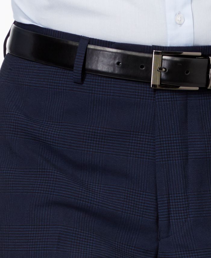 Perry Ellis Portfolio Men's Blue Plaid Slim-Fit Suit & Reviews - Suits ...