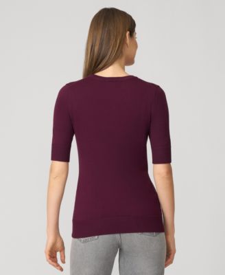 Women's Elbow Sleeve Crewneck Sweater