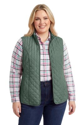 Plus Size Within Zip-Front Quilted Vest