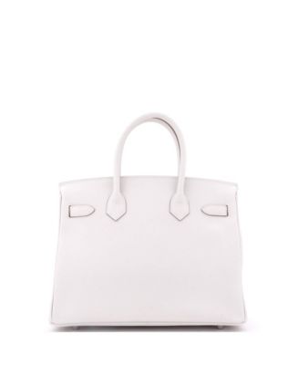Birkin 30 Handbag Light Epsom with Palladium Hardware