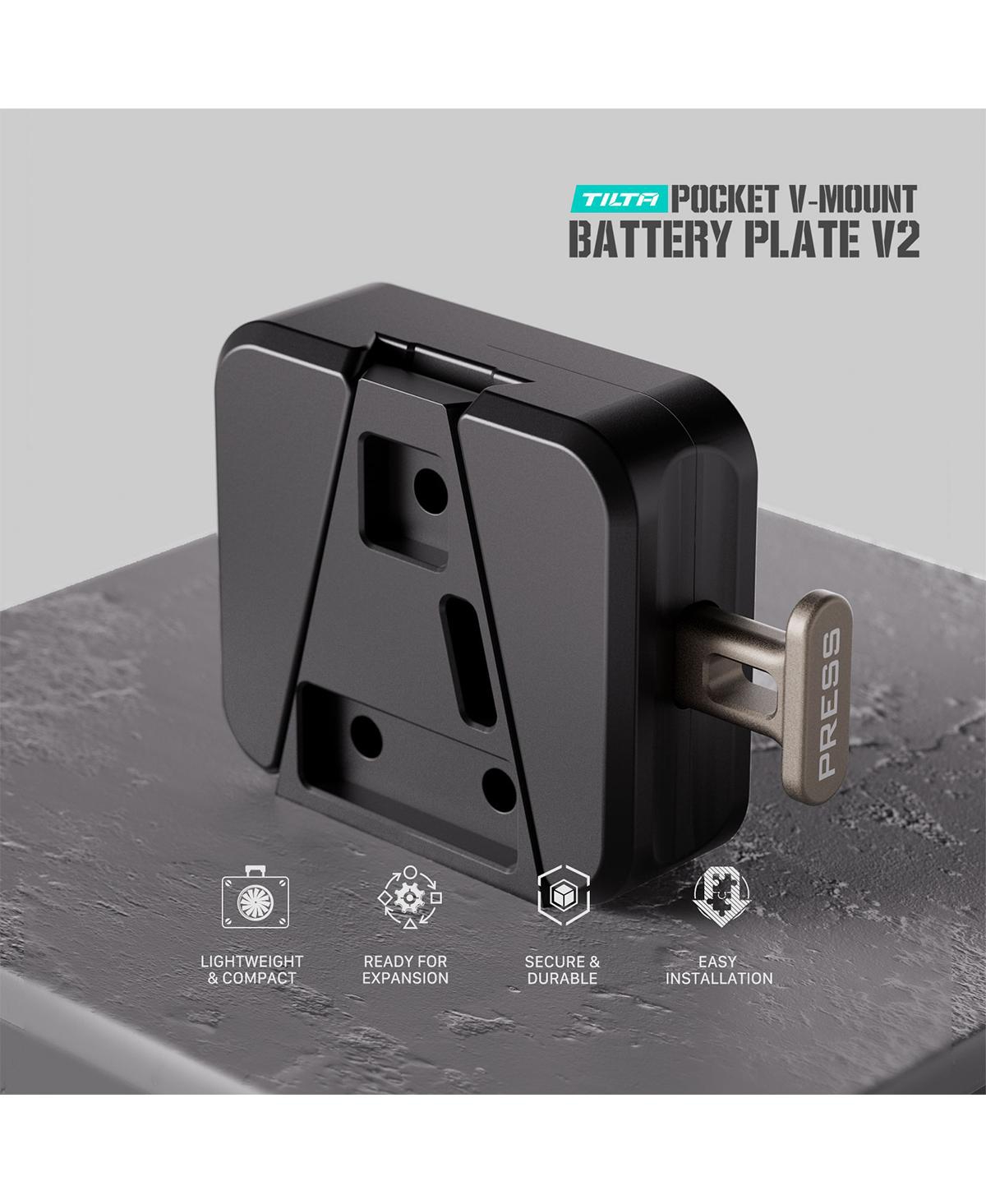 Tilta Pocket V-Mount Battery Plate V2, Black