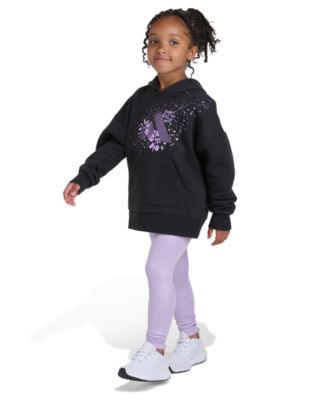 Toddler and Little Girls' 2T-7 Glitter Pull On Hoodie and Leggings, 2-Piece Set