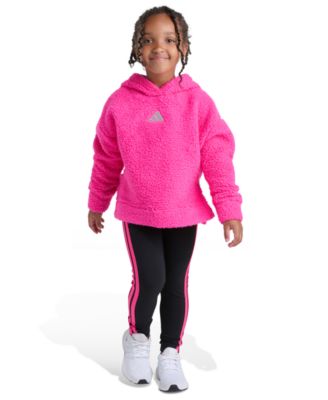 Toddler and Little Girls' 2T-7 Fleece Hoodie and Leggings, 2-Piece Set