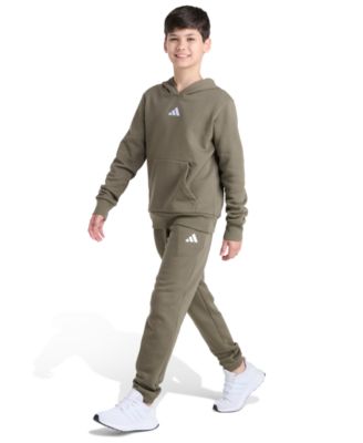 Big Boys 8-20 2-Piece Long Sleeve Pullover Hoodie and Joggers Essential Small Logo Fleece Set