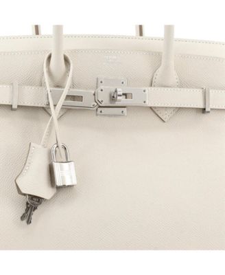 Birkin 30 Handbag Light Epsom with Palladium Hardware
