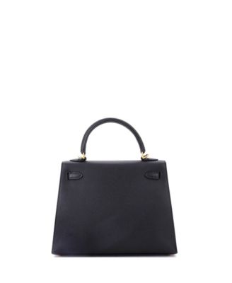 Kelly 25 Handbag Black Epsom with Gold Hardware