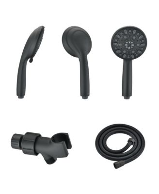 Matt black high pressure multi function with hand held shower faucet