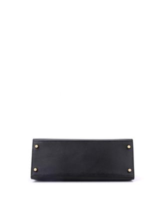 Kelly 28 Handbag Black Epsom with Gold Hardware