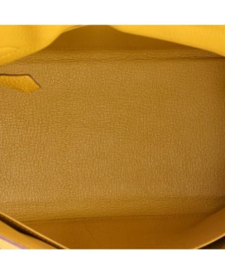 Kelly 28 Handbag Yellow Togo with Gold Hardware