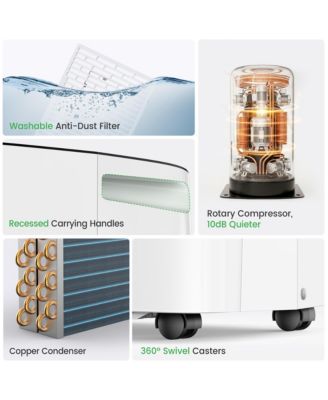 120 Pint Energy Star Dehumidifier with Drain Hose for Home, Basement & Large Space, 6000 Sq. Ft - intelligent Control