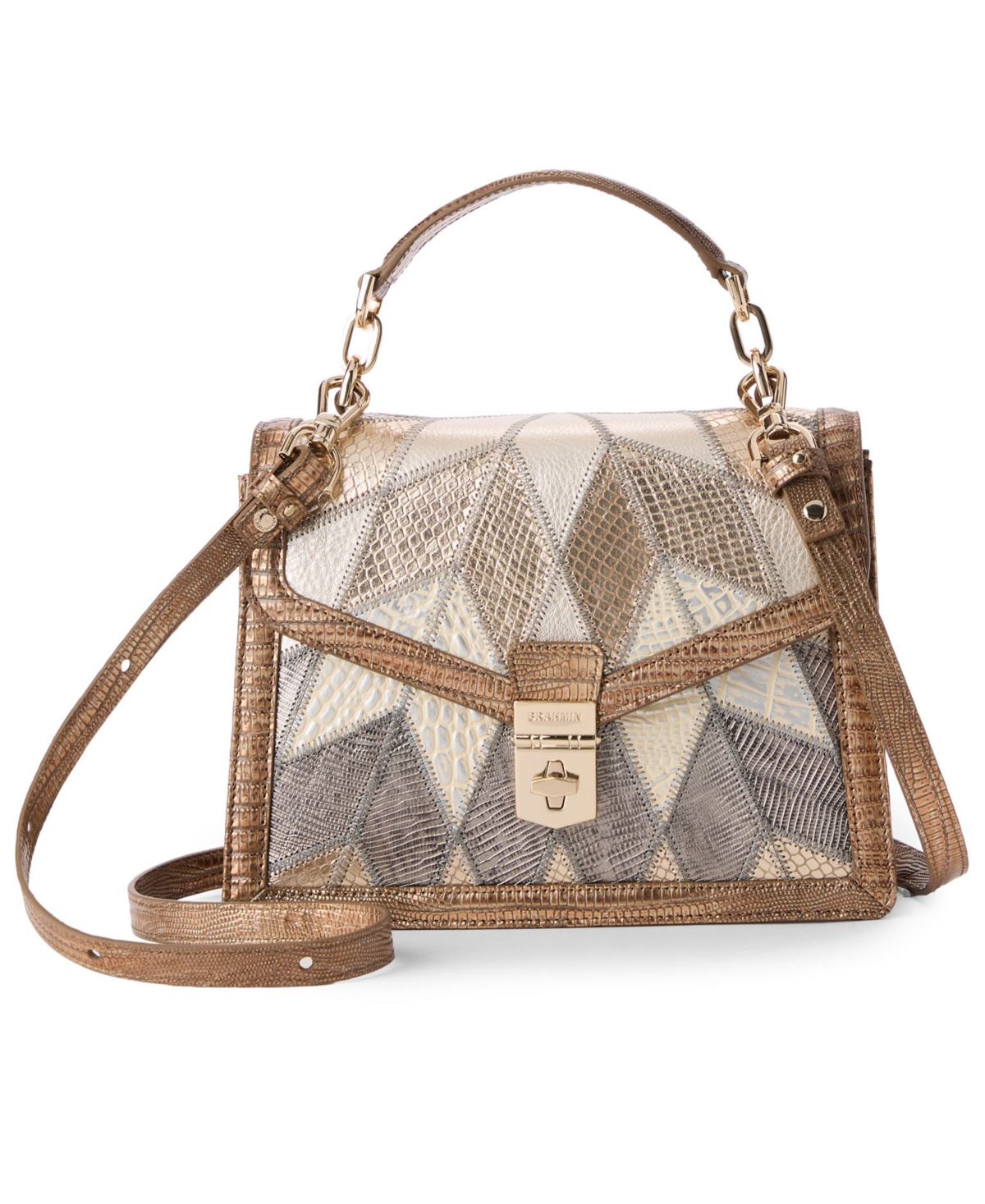 Brahmin Women's Hallie Multi Silverhill Small Satchel Bag