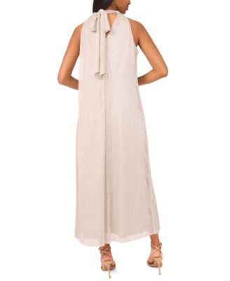 Women's Sleeveless Draped Midi Dress