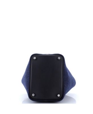 Pre-Owned HERMES PM Picotin Lock Bag Felt with Leather