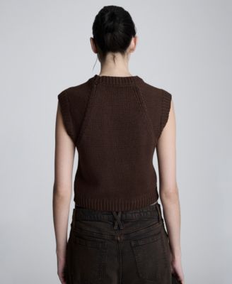 Women's Crewneck Sleeveless Sweater Vest