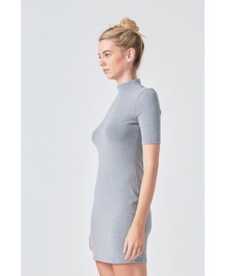 Women's Soft Mock Neck Mini Dress