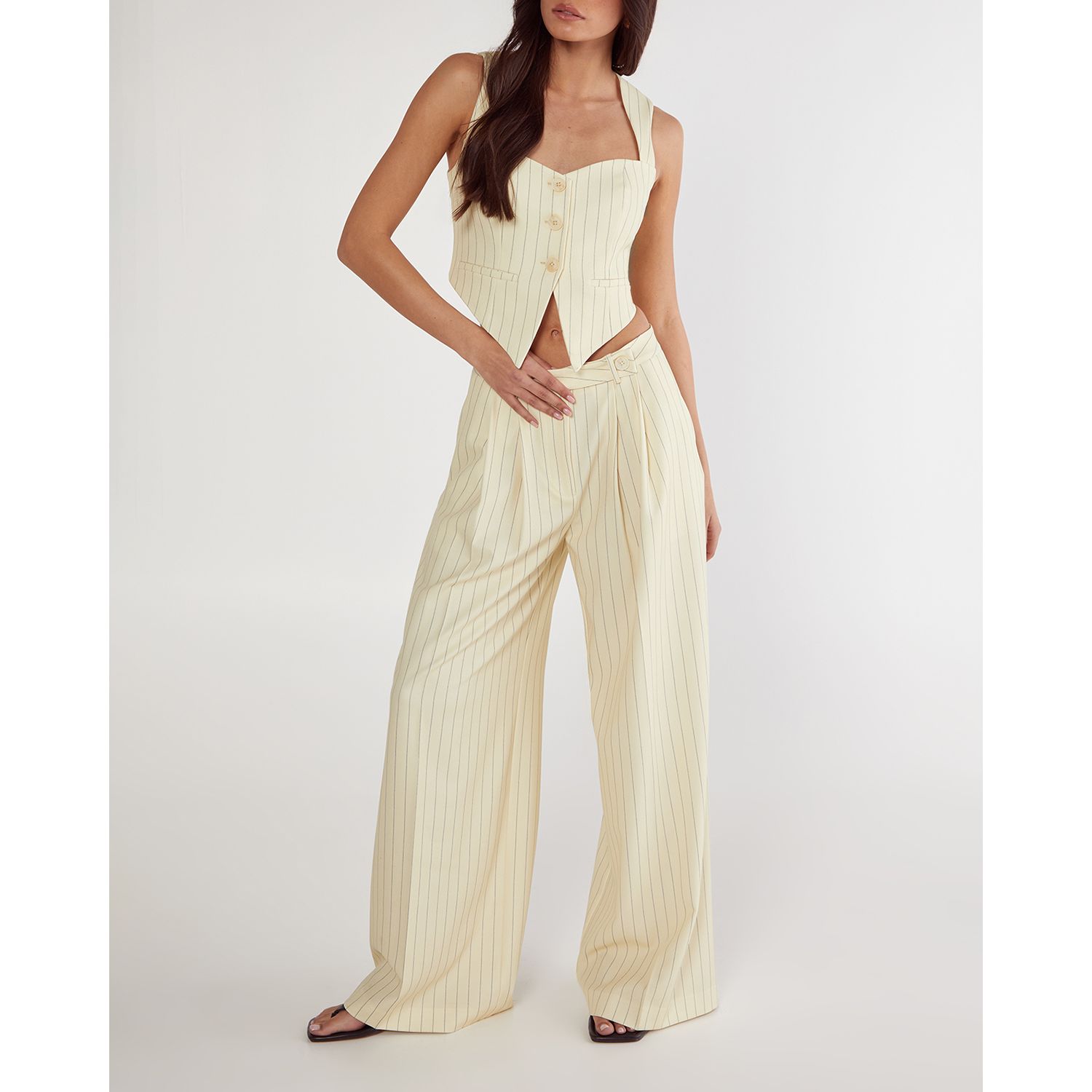 Women's Pinstripe Tailored Top