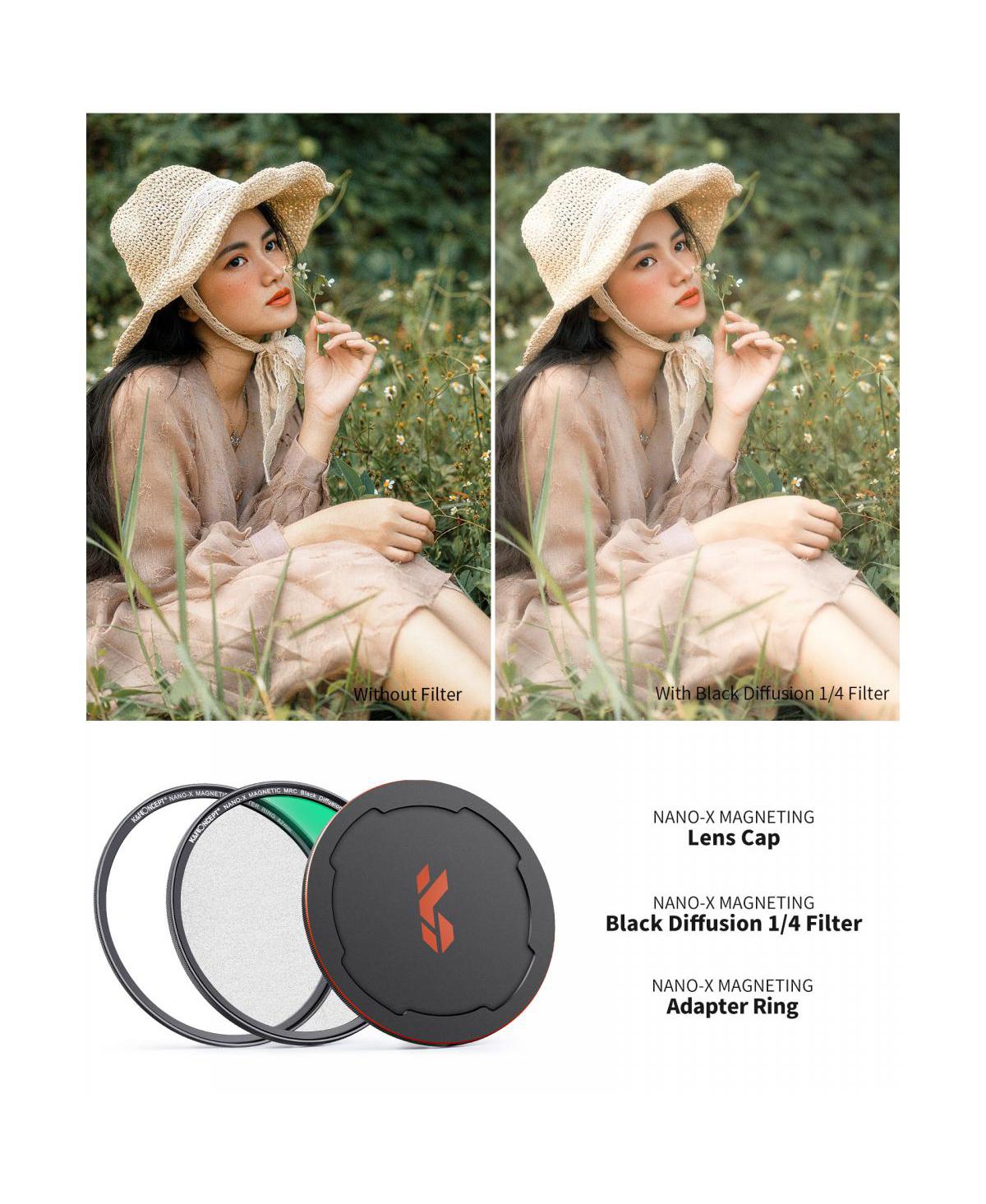 K&F Concept 58mm Nano-x 1/4 Black Soft Diffusion Magnetic Filter