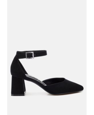 Womens Rozita Microfiber Block Heel Sandals