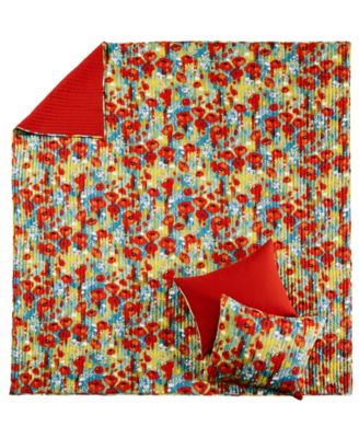 Poppies Modern Floral 2-Pc. Quilt Set, Twin