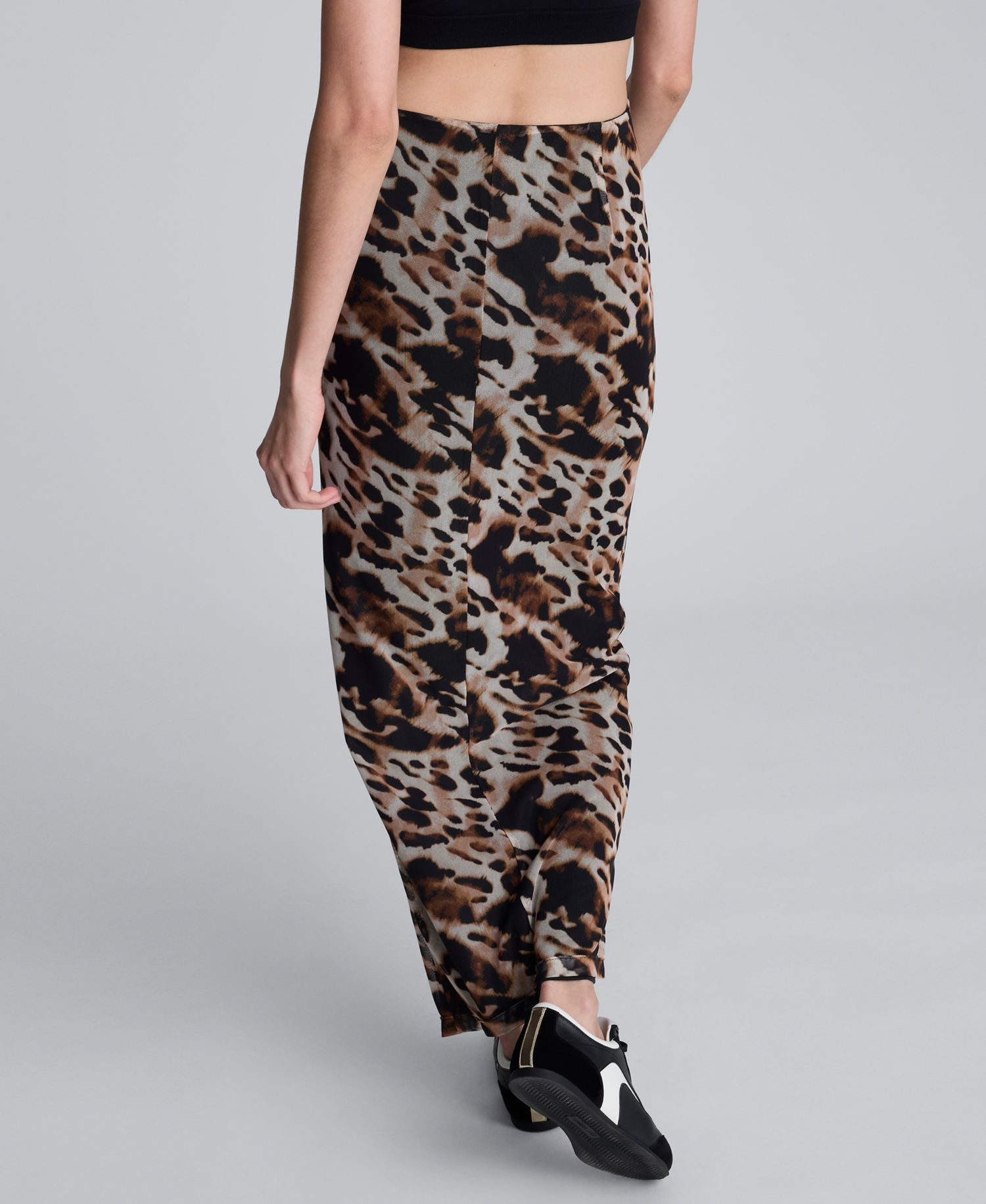 Women's Pull-On Front Slit Midi Skirt