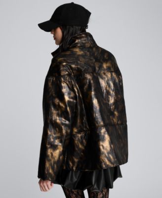 Women's Foiled Satin Puffer Jacket