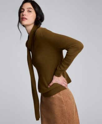 Women's Long Sleeve Scarf Sweater