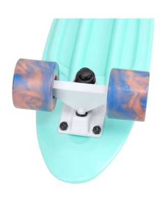 22 Inch Mini Cruiser Skateboard - OCEANIC with Swirl Wheels