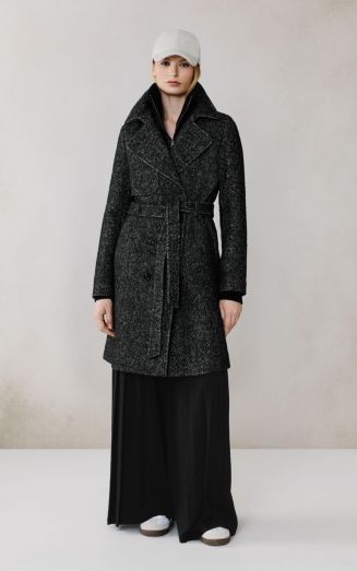 Soia & Kyo Women's Fabianne-H Wool Trench Coat with Bib - Macy's