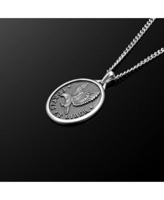 Mens Necklace, Built Different Collection, The Eagle Pendant- Sterling Silver, 21” Chain