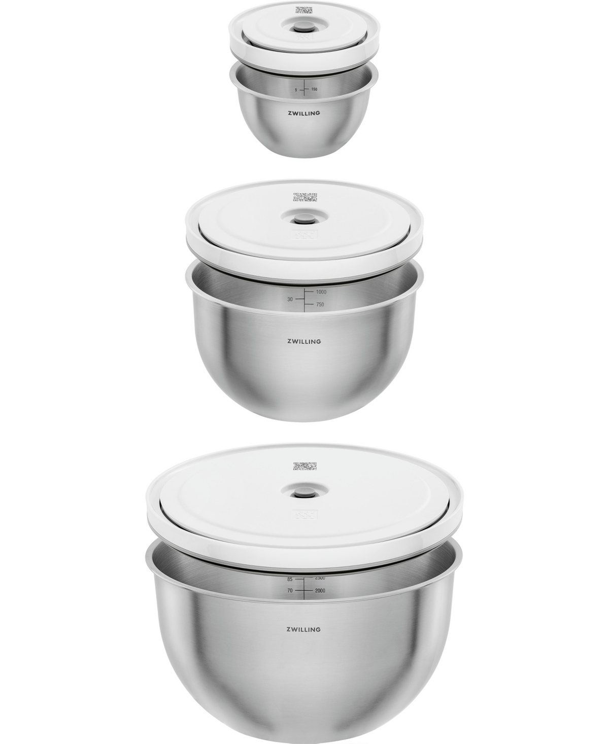 Zwilling Fresh Save 3-pc. Vacuum Bowl Set In Silver