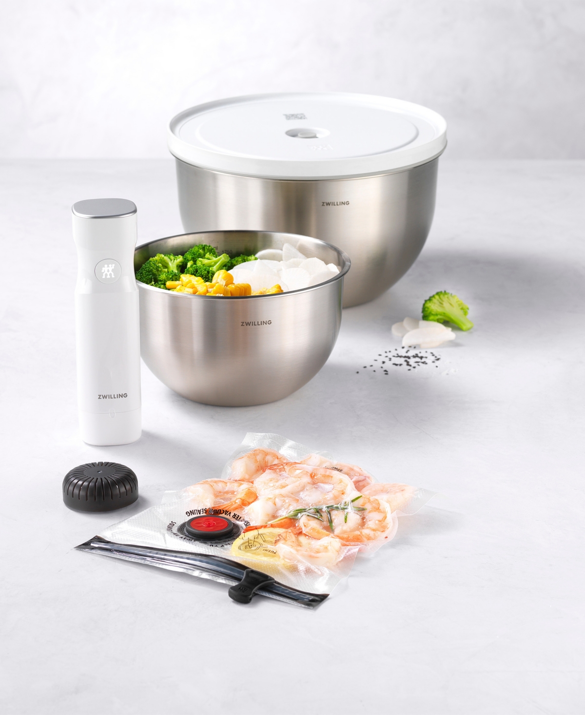 Zwilling Fresh Save 7-pc. Vacuum Bowl Starter Set In Silver