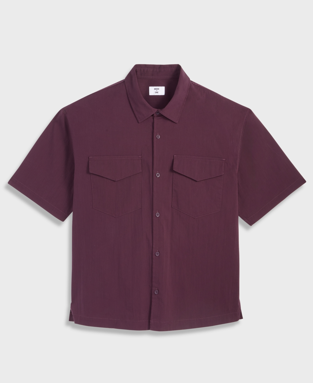 Mode of One Men's Relaxed-Fit Patch Pocket Short-Sleeve Shirt, Macy's Exclusive