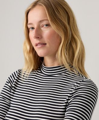 Women's Effortless Mock Neck Long Sleeve Top
