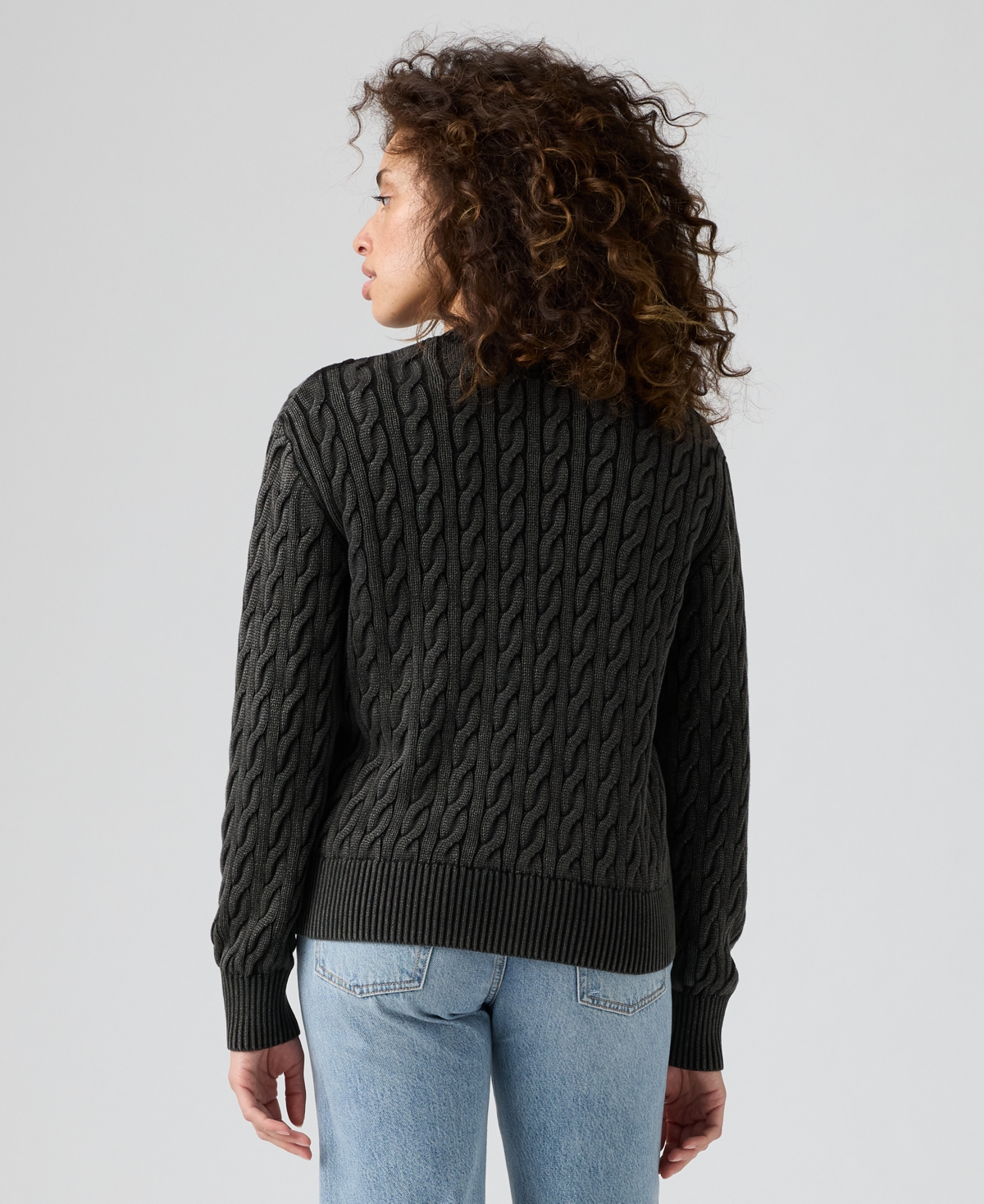Levi's Women's Boyfriend Cable Crewneck Sweater