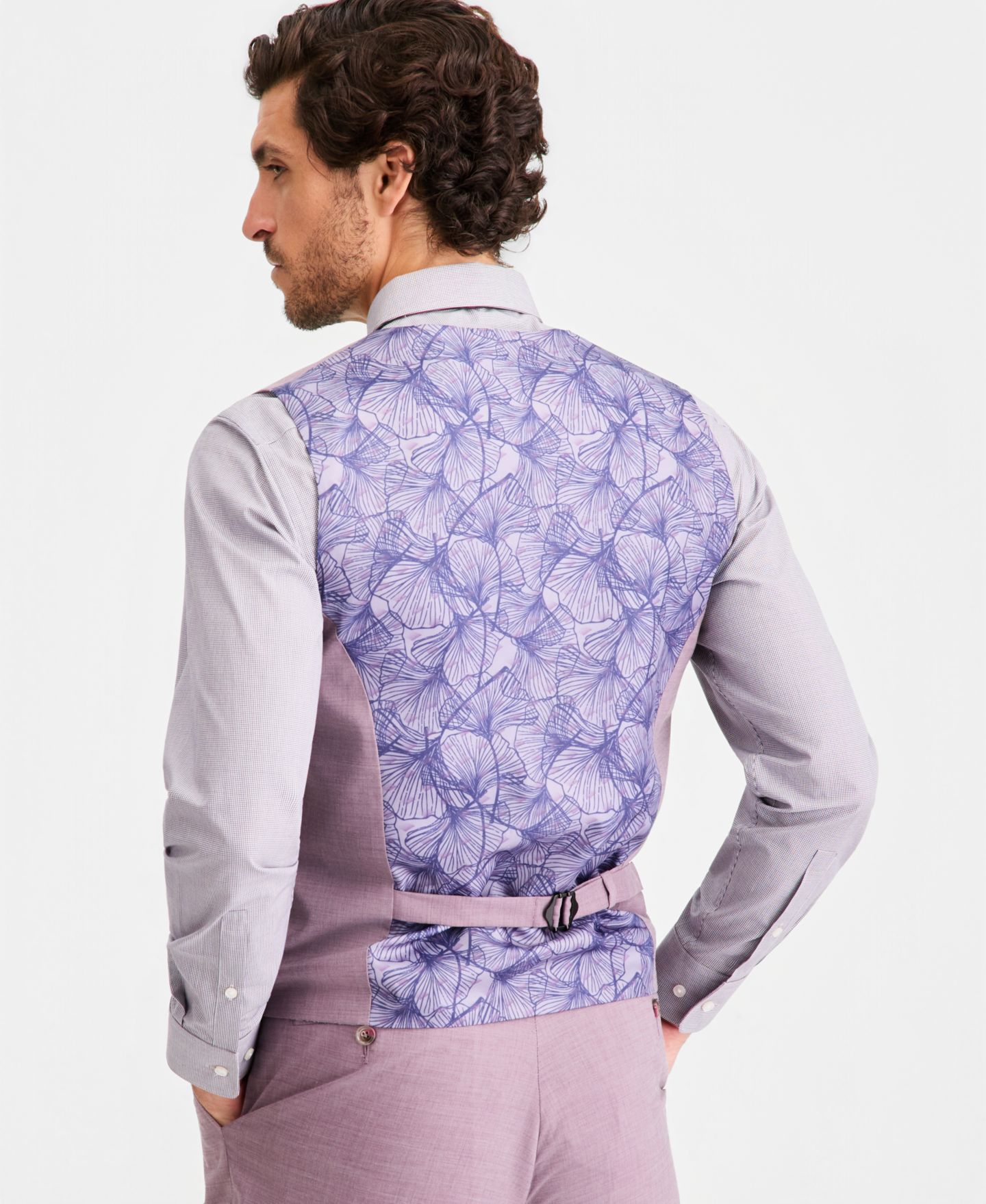 Мужской жилет Tayion Collection Classic-Fit Suit Separate Vest, цвет: Коралловый — фото 3