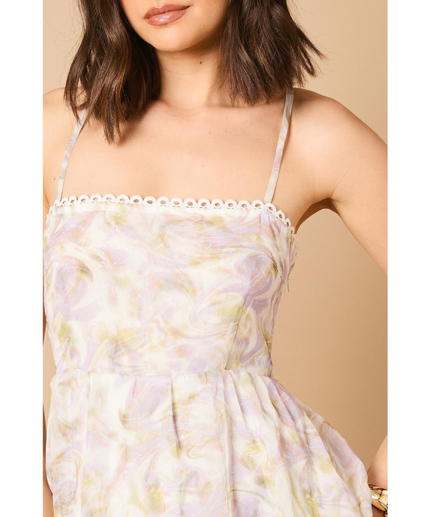 Women's Tiered Spaghetti Strap Maxi Dress
