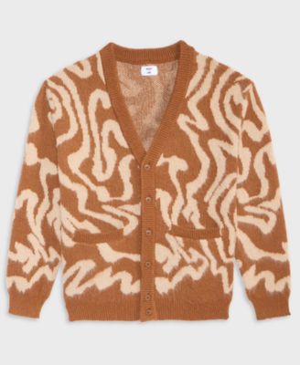 Men's Swirl V-Neck Cardigan, Macy's Exclusive