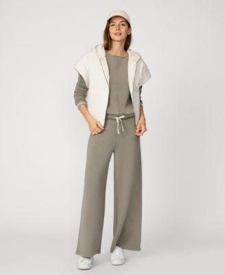 Boat Neck Top & Wide Leg Pant Lounge Set