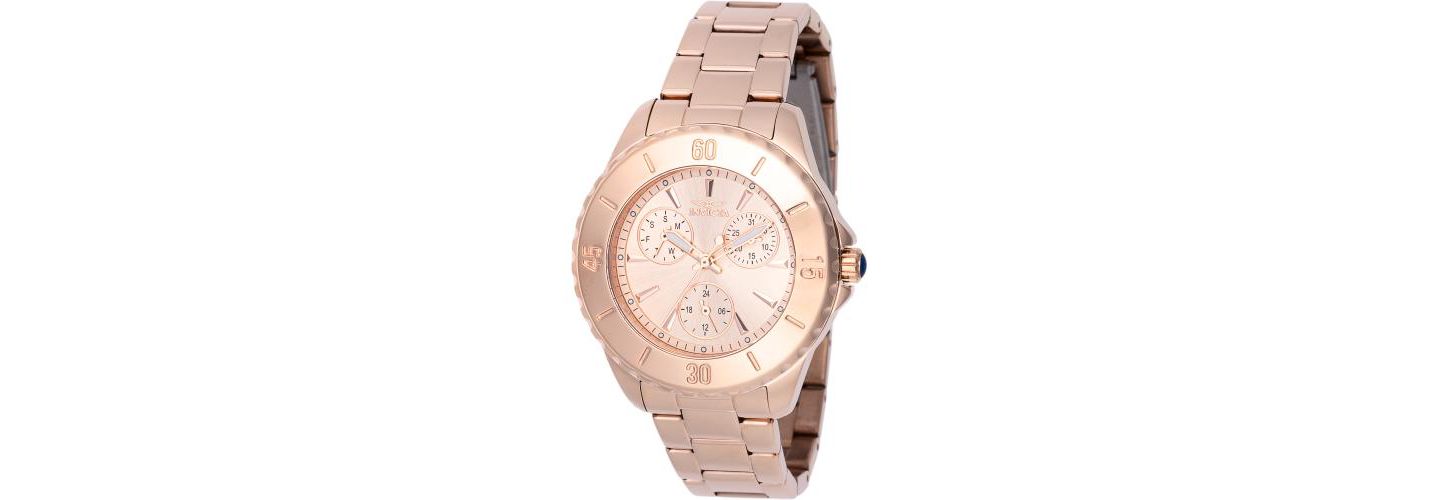 Женские часы Invicta 48403 Angel Quartz Chronograph Rose Gold Dial, цвет: Золотой — фото 1