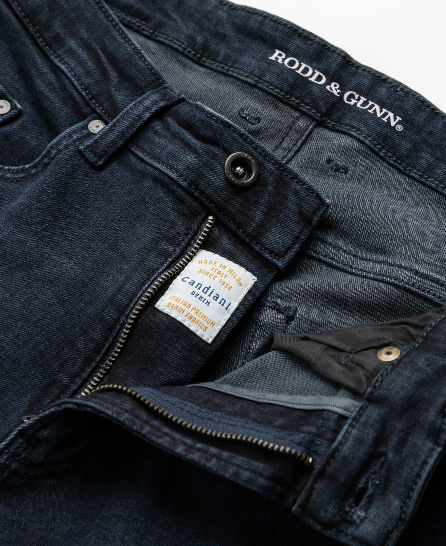 Мужские джинсы Rodd & Gunn Weston Straight Fit Denim Jeans, цвет: Синий чёрный — фото 7