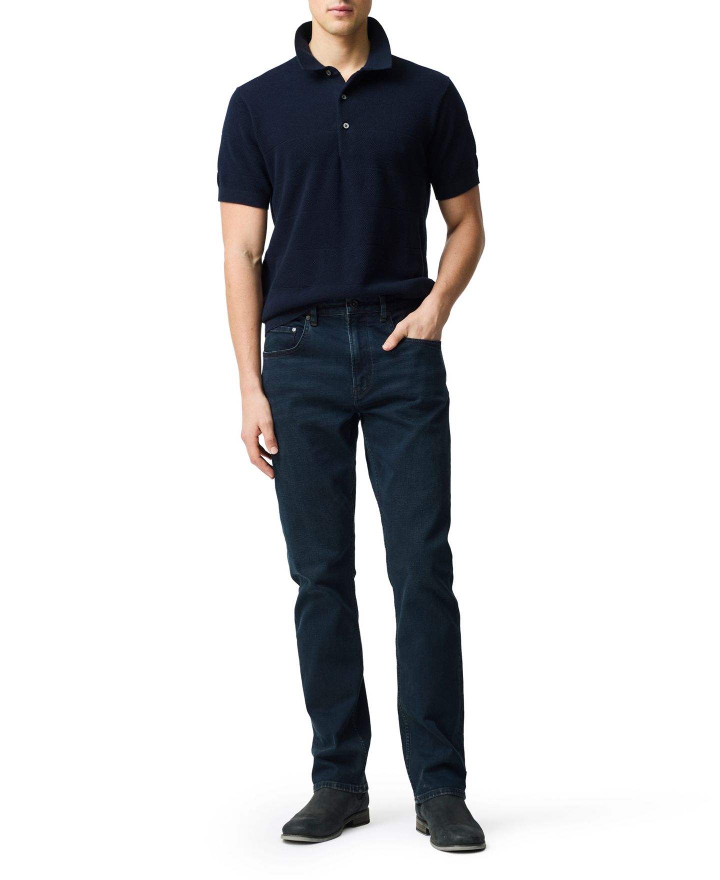 Мужские джинсы Rodd & Gunn Linden Relaxed Denim Jeans, цвет: Синий / Чёрный — фото 22