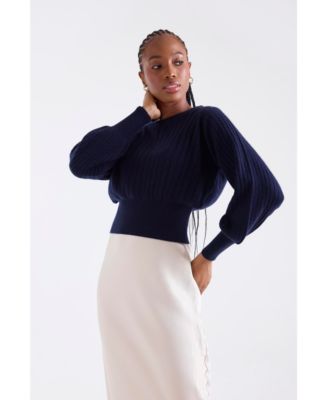 Women's Rosa Ribbed 100% Cashmere Sweater