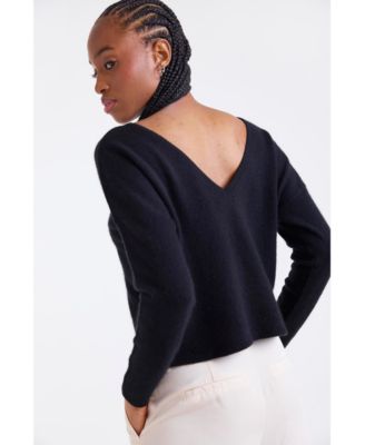 Women's Leyla Low Back 100% Cashmere Sweater