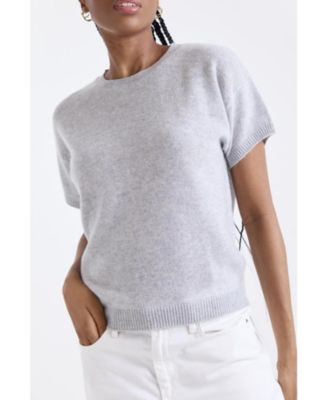 Women's Esme Short Sleeve 100% Cashmere Top